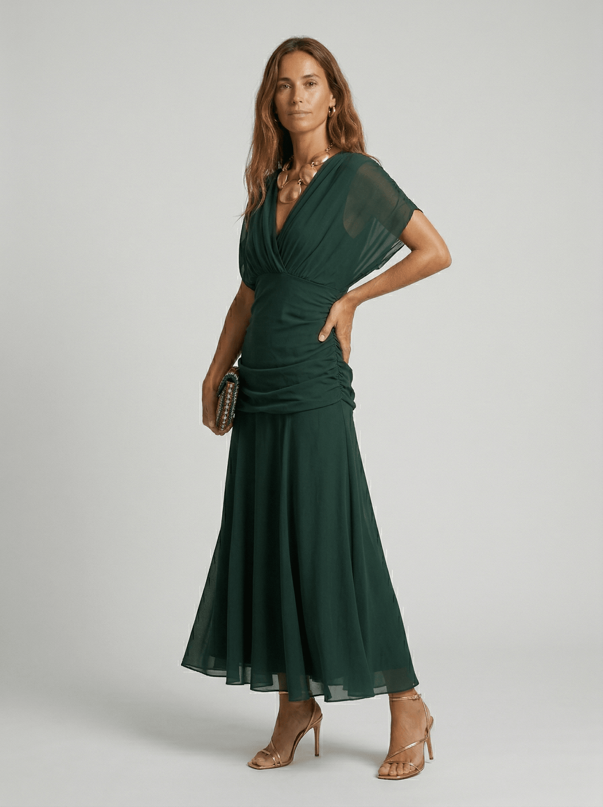 Paula™ | Long Dress with V-Neck