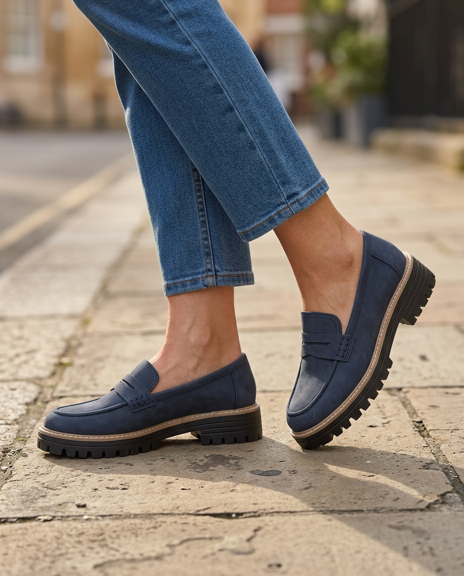 Elena Moccasin — Platform Thick Heel