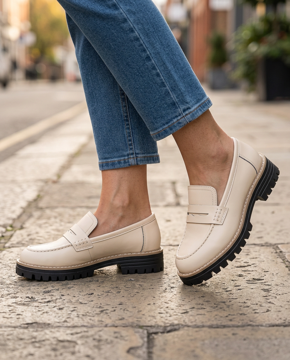 Elena Moccasin — Platform Thick Heel