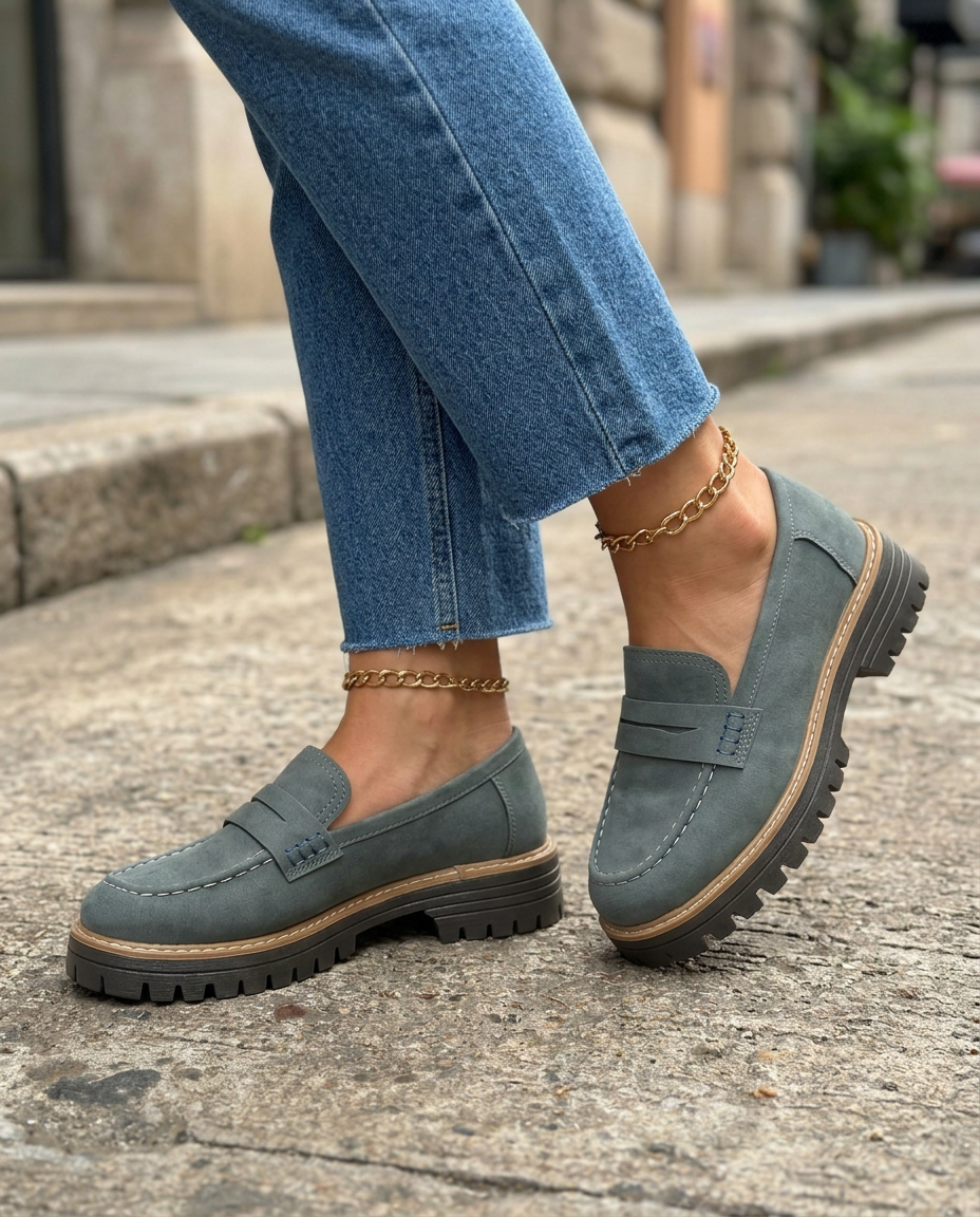 Elena Moccasin — Platform Thick Heel