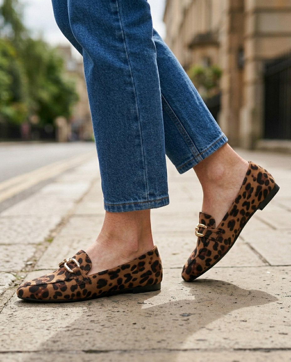 Chiara Moccasin — Leopard Suede