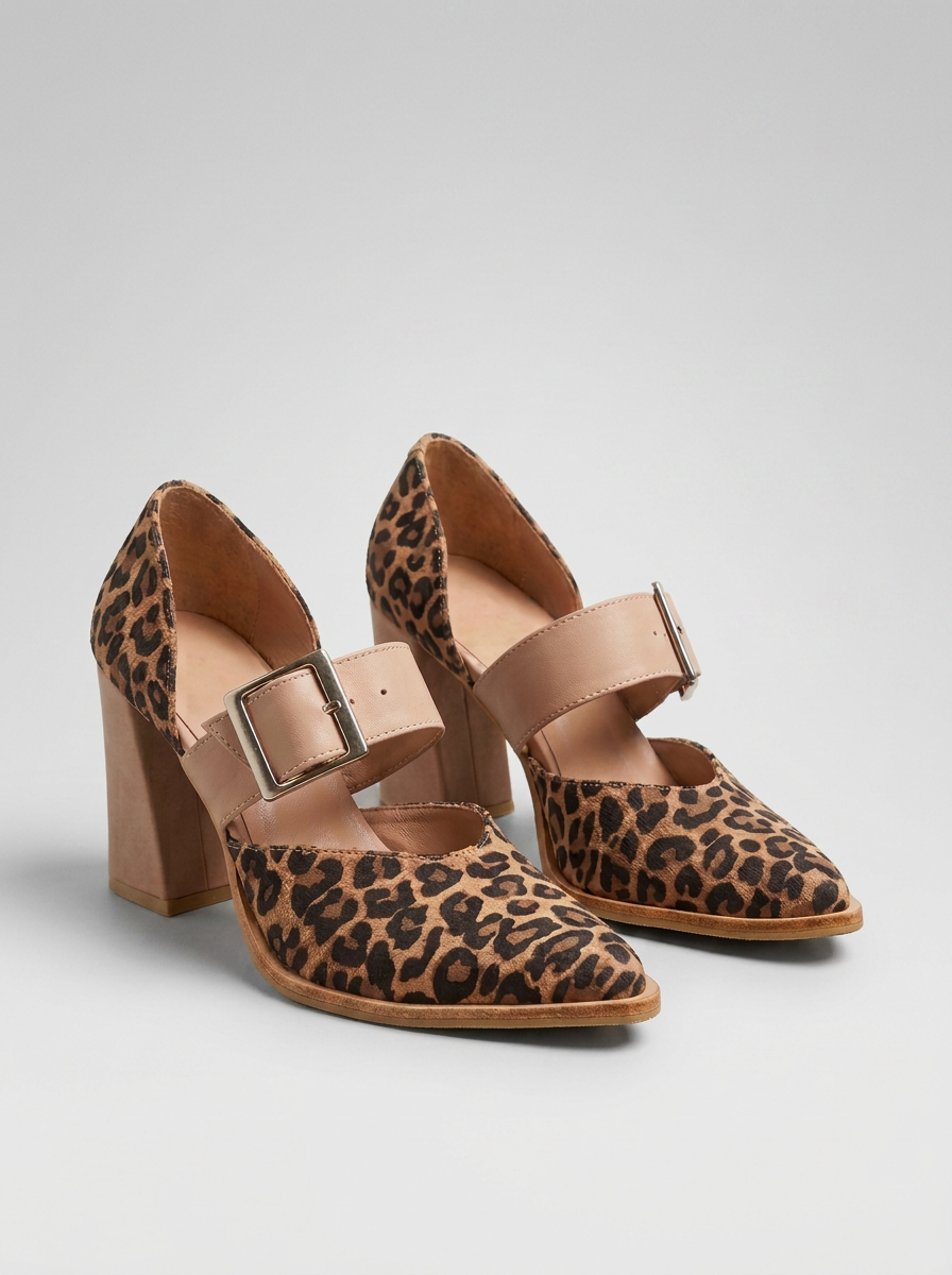 Ilana | Leopard Print Block Heels