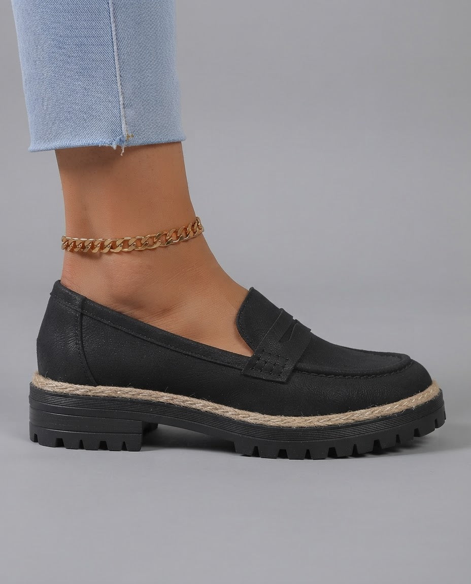 Elena Moccasin — Platform Thick Heel