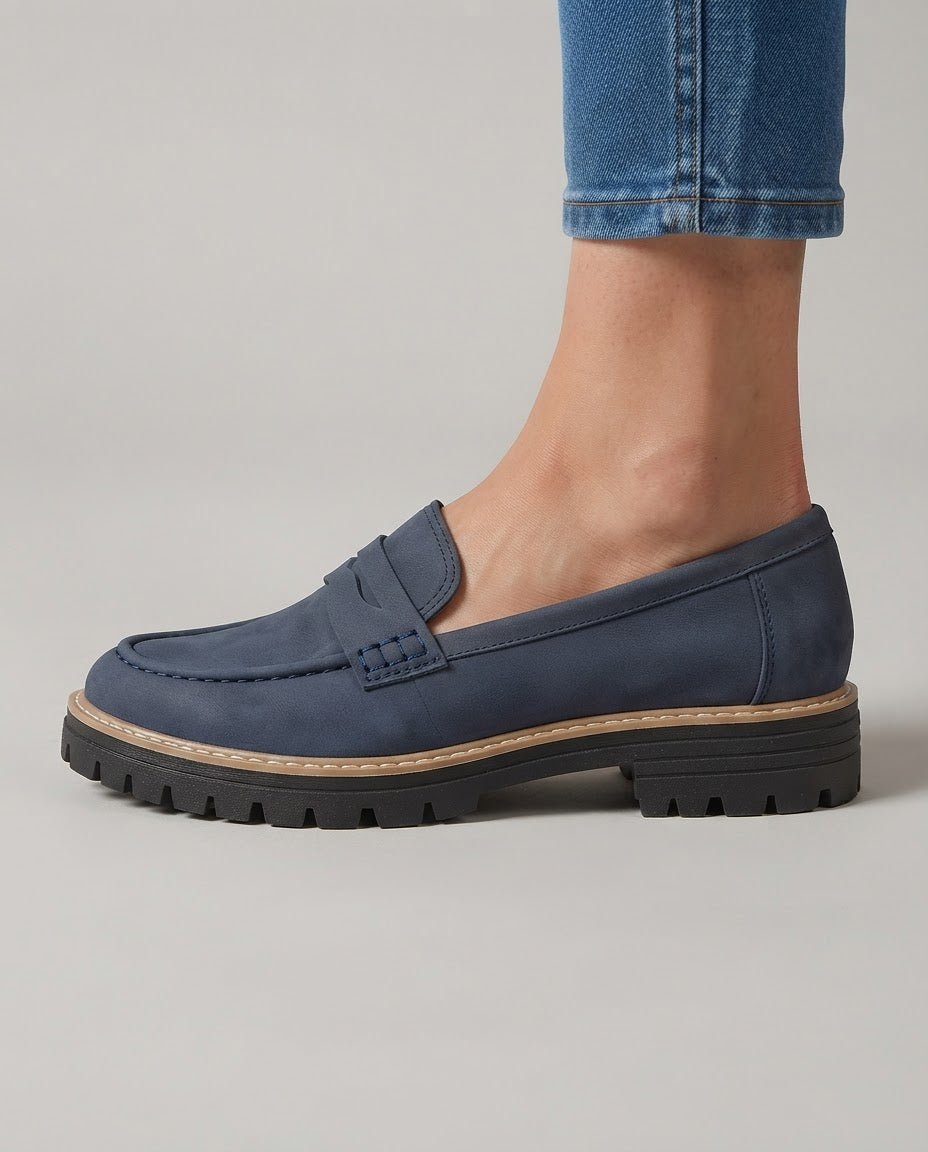 Elena Moccasin — Platform Thick Heel