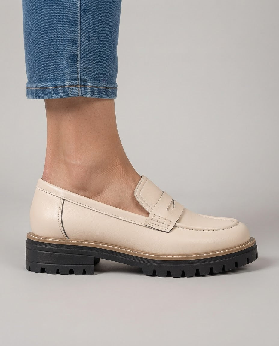 Elena Moccasin — Platform Thick Heel