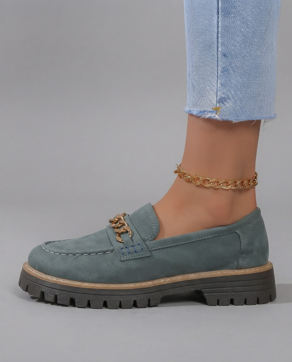 Elena Moccasin — Platform Thick Heel