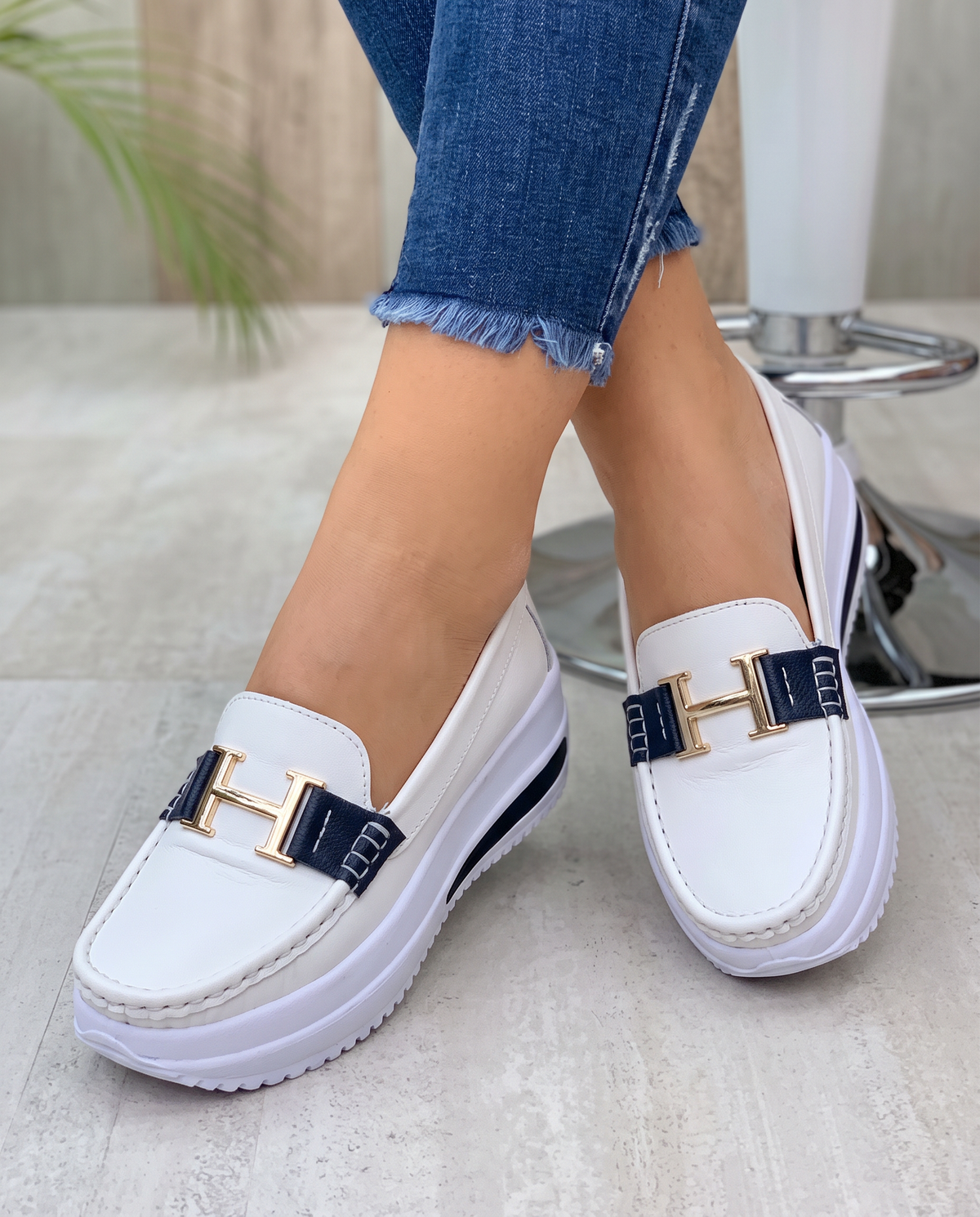 Gaia Moccasin — Platform with Clamp