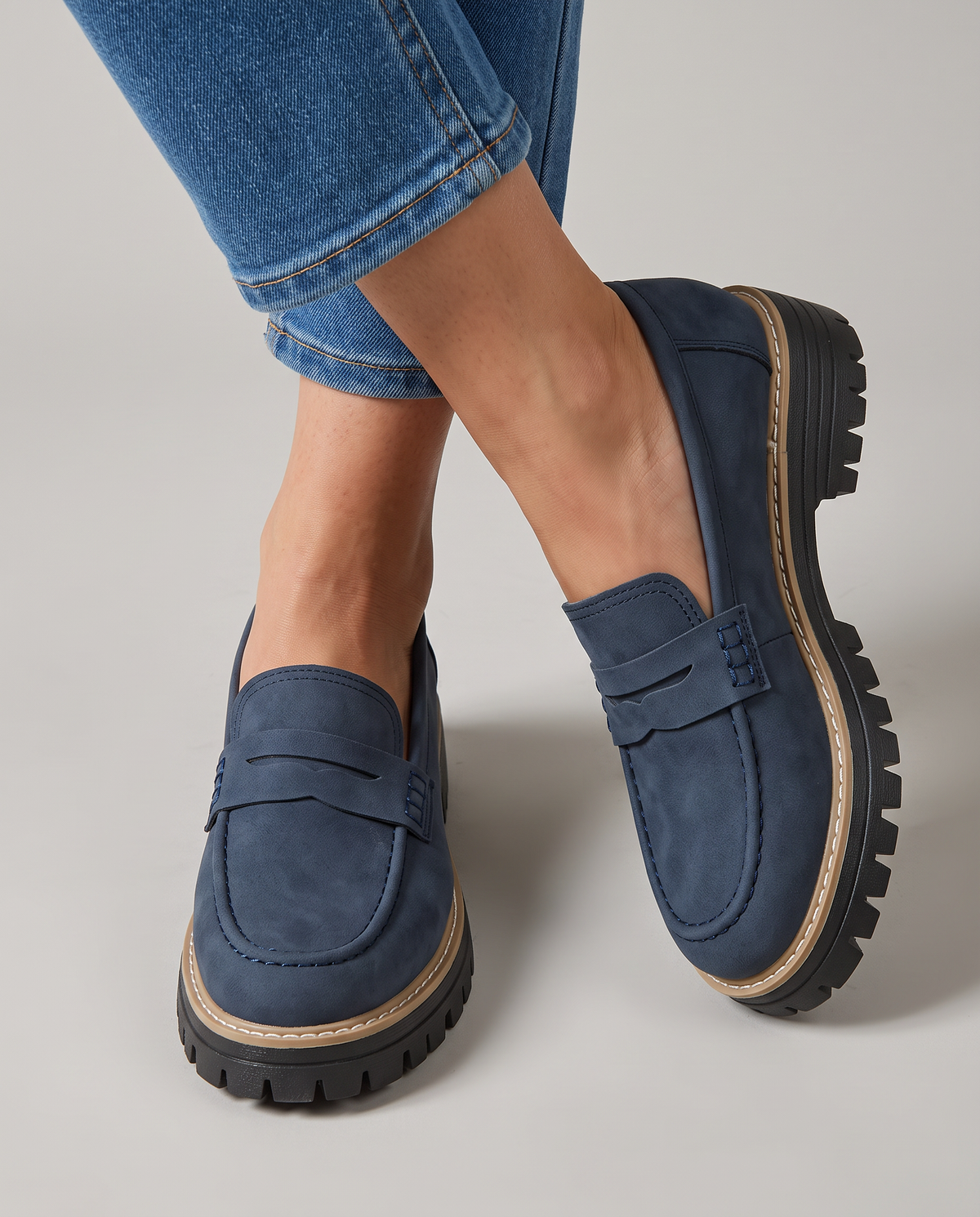 Elena Moccasin — Platform Thick Heel