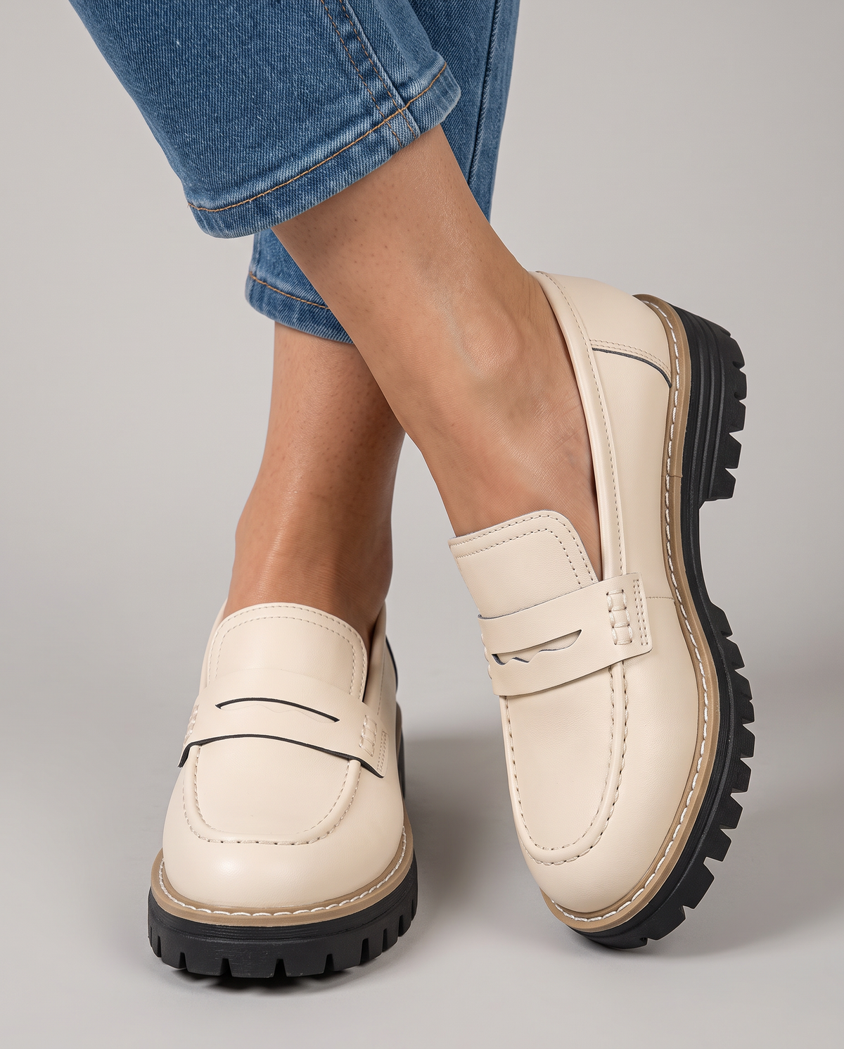 Elena Moccasin — Platform Thick Heel