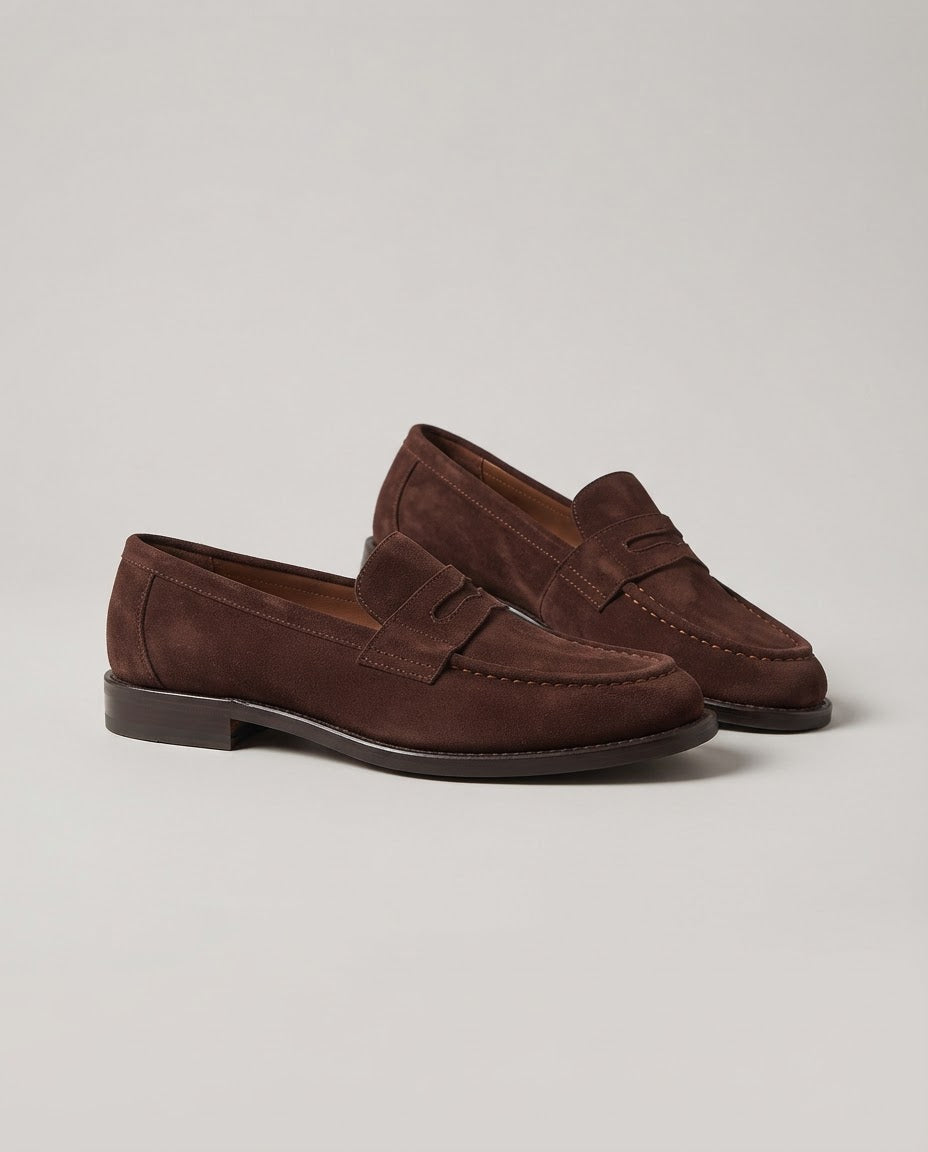 White Moccasin — Penny in Suede