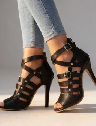 Savannah | Women's Cross-Strap Open Heels