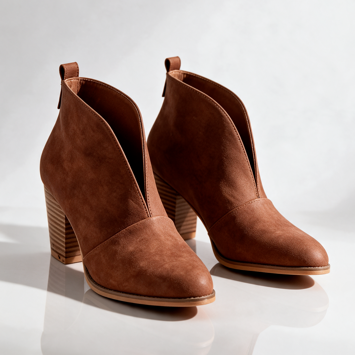 Carina V-Cut Ankle Boots