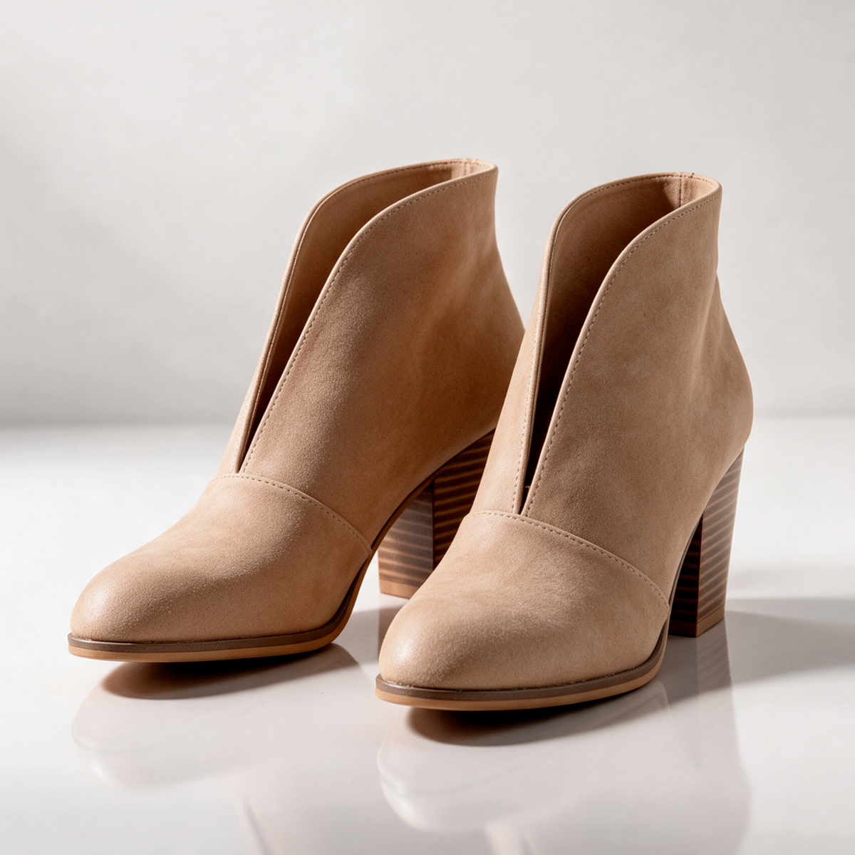 Carina V-Cut Ankle Boots