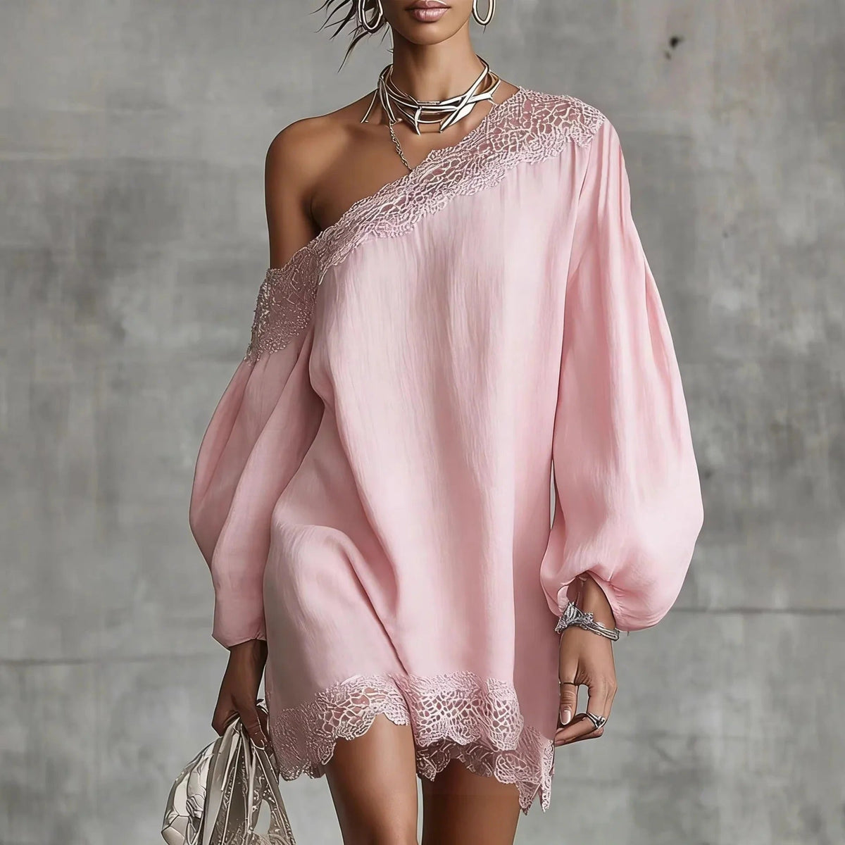 Arianna Mini Dress with Off-the-Shoulder and Puff Sleeves