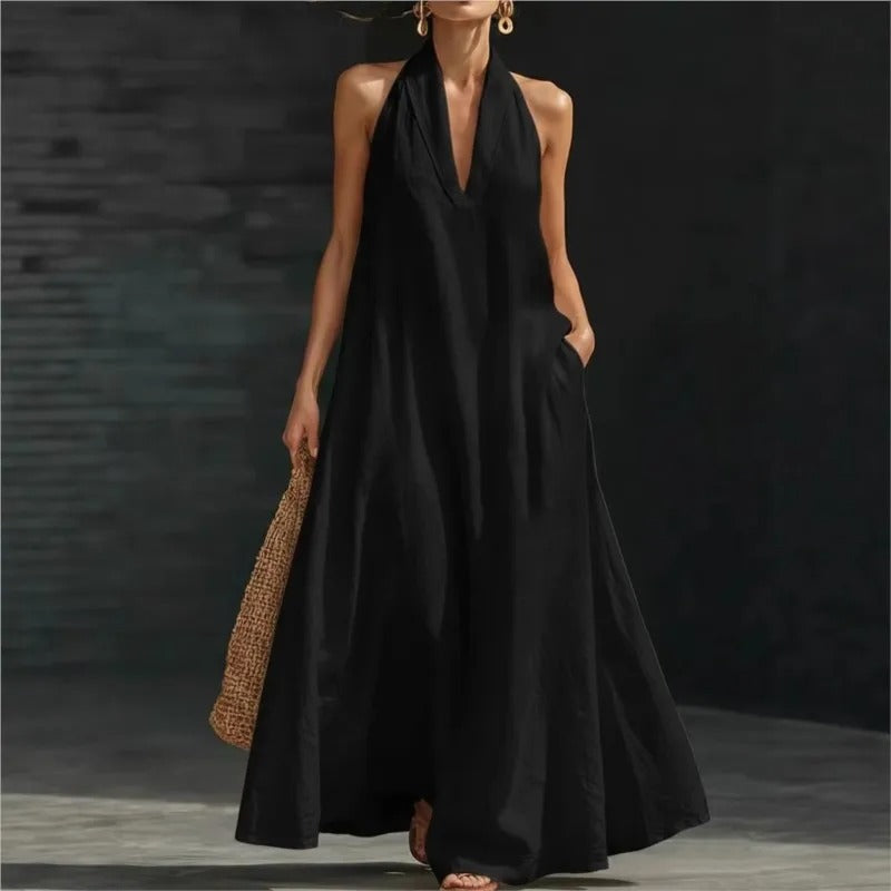 Clara Maxi Halter Dress
