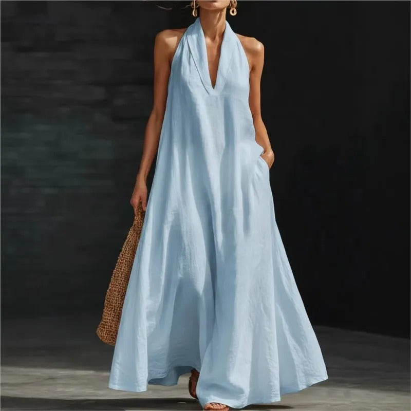 Clara Maxi Halter Dress