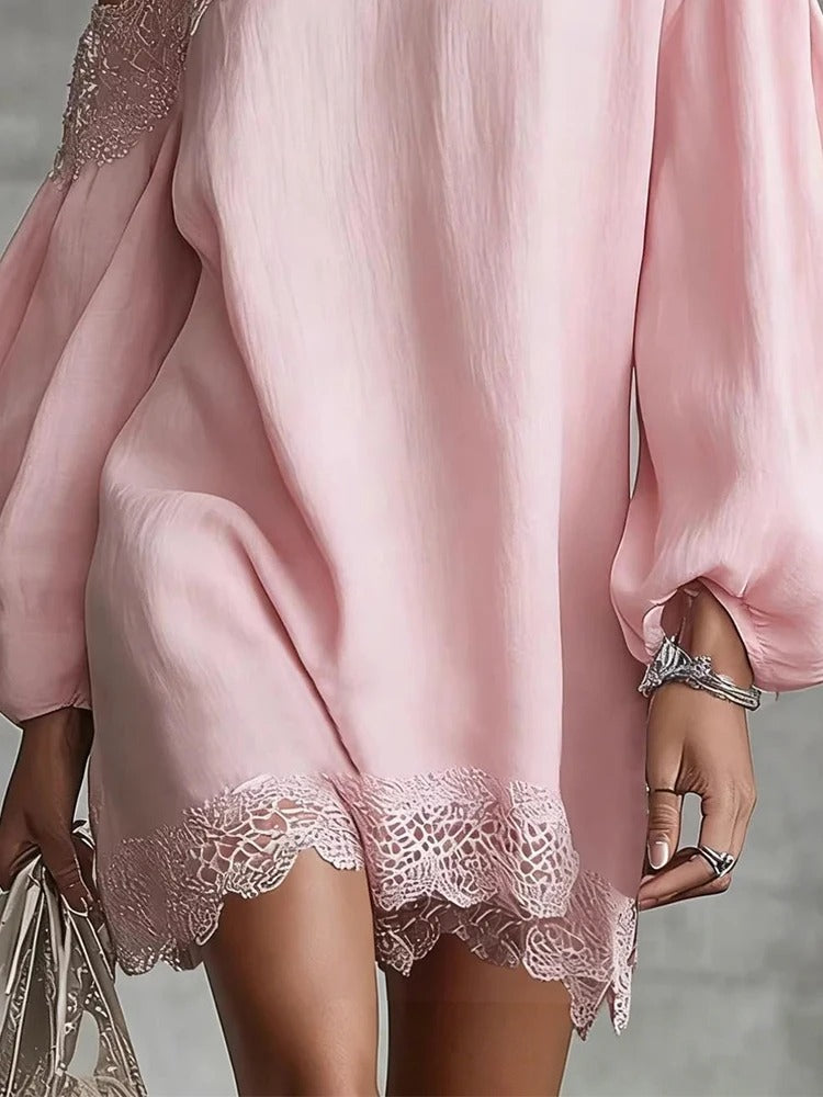 Arianna Mini Dress with Off-the-Shoulder and Puff Sleeves