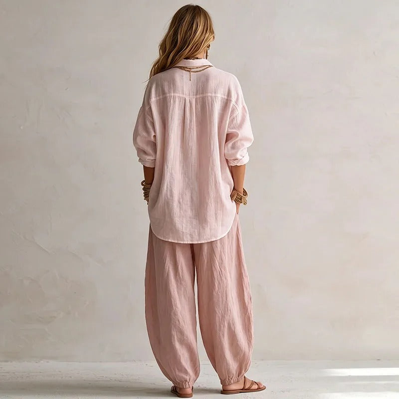 Clementina Fluid Shirt and Wide Trouser Set