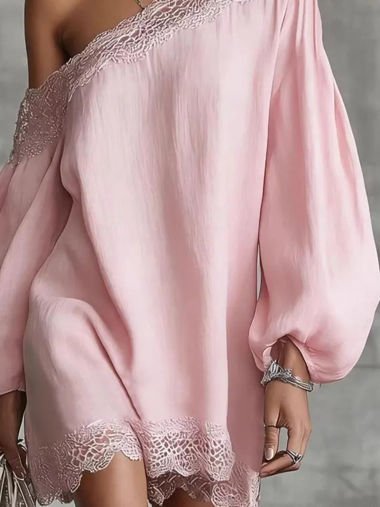 Arianna Mini Dress with Off-the-Shoulder and Puff Sleeves