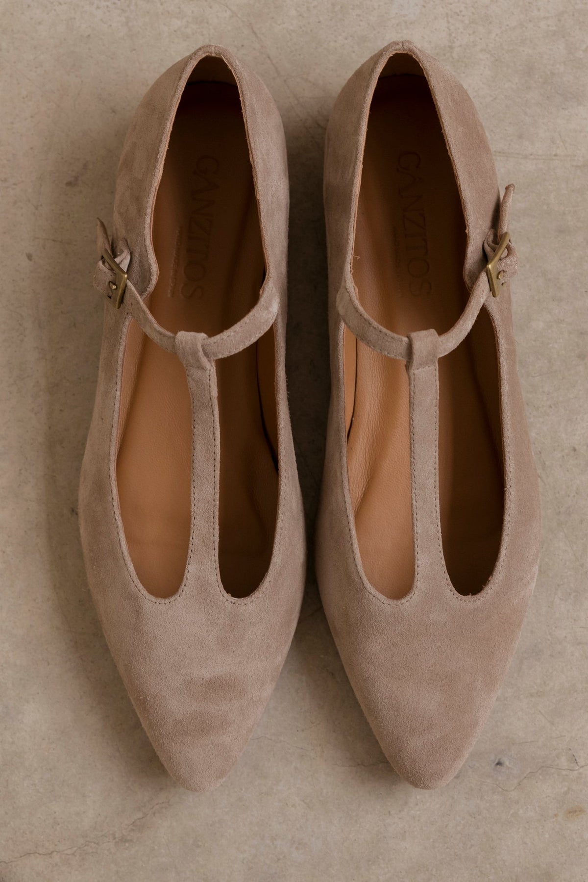 Cata Taupe Mary Janes