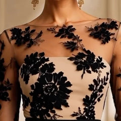 Adeline Floral Midi Evening Dress