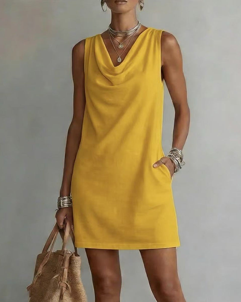 Casual Solid Colour Sleeveless Dress