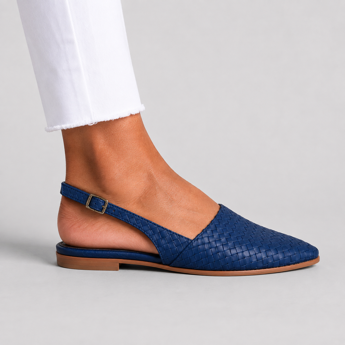 Simone | Woven Back Strap Loafers