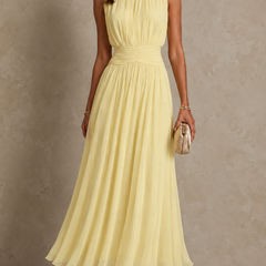 Roxanne | Ruched Waist Sleeveless Maxi Dress