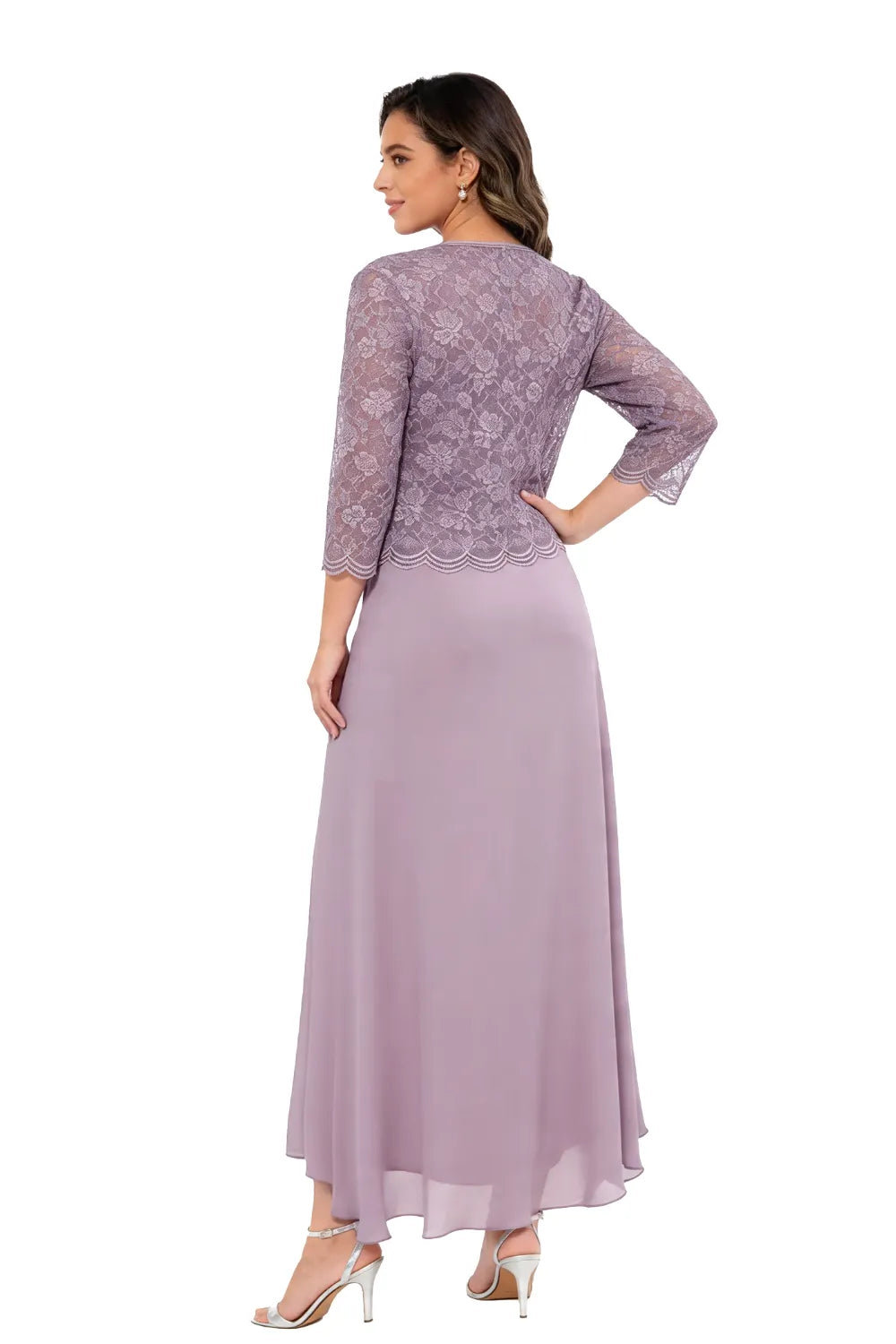 Elegant Midi Wedding Guest Dress with Jacket