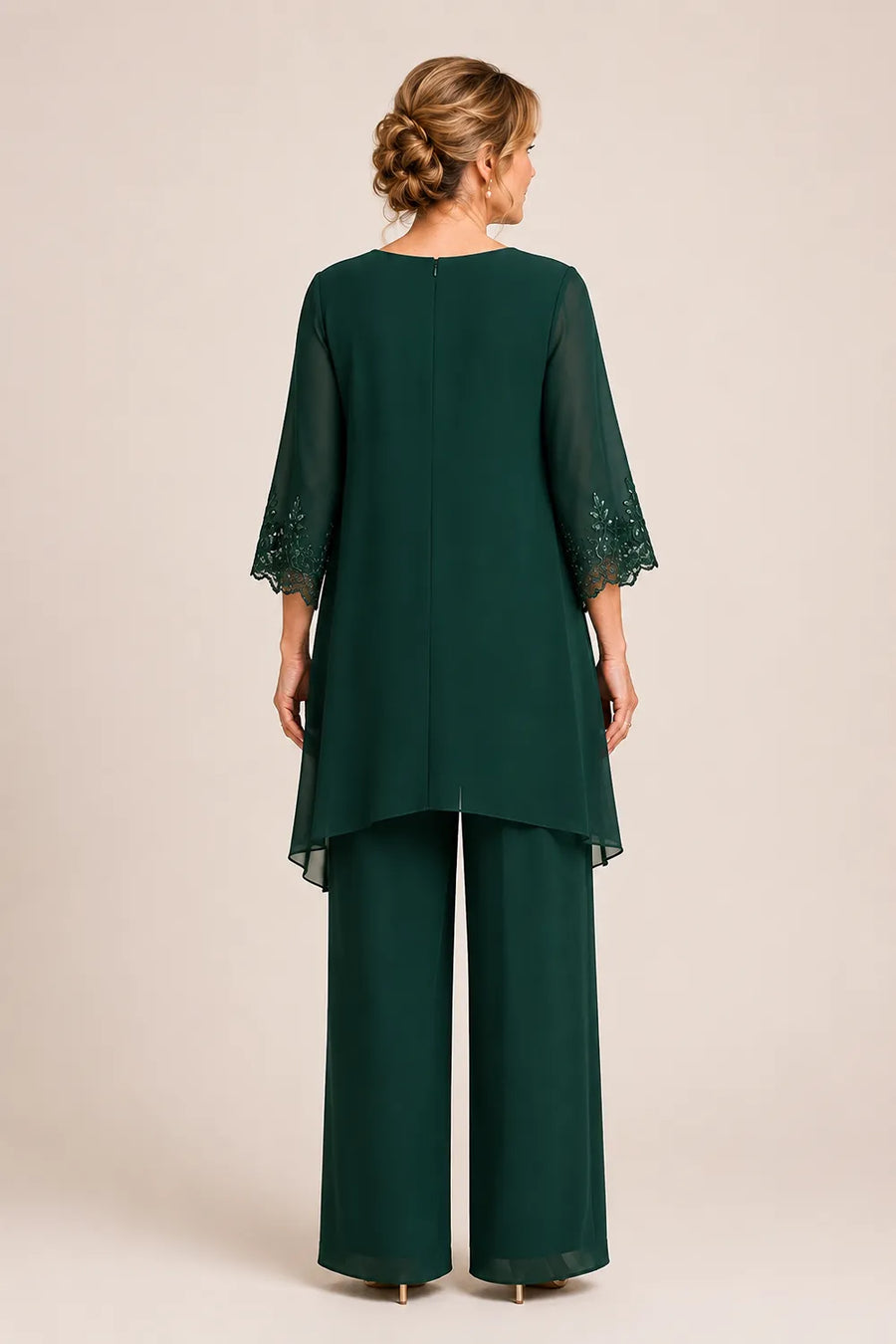 Graceful Embroidered Two Piece Formal Trouser Set