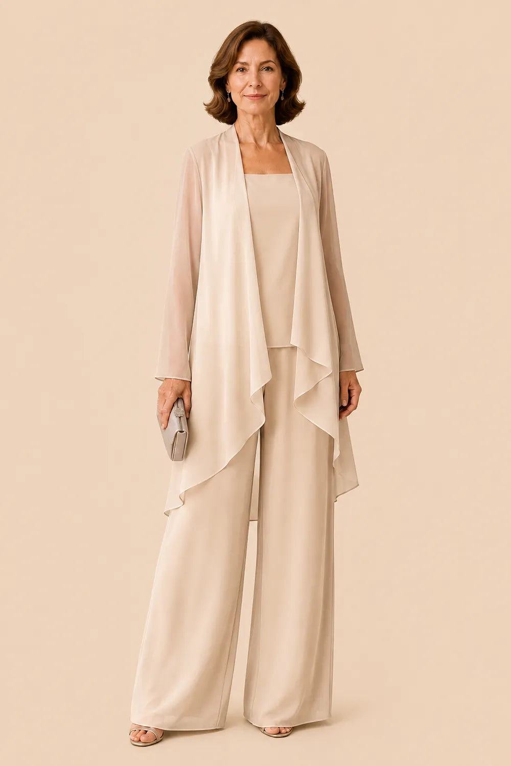 Graceful Mother of the Bride Pant Suit