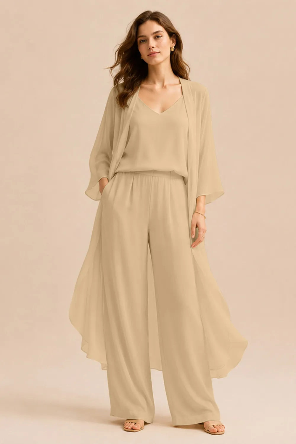 Refined Camisole and Jacket Trouser Set