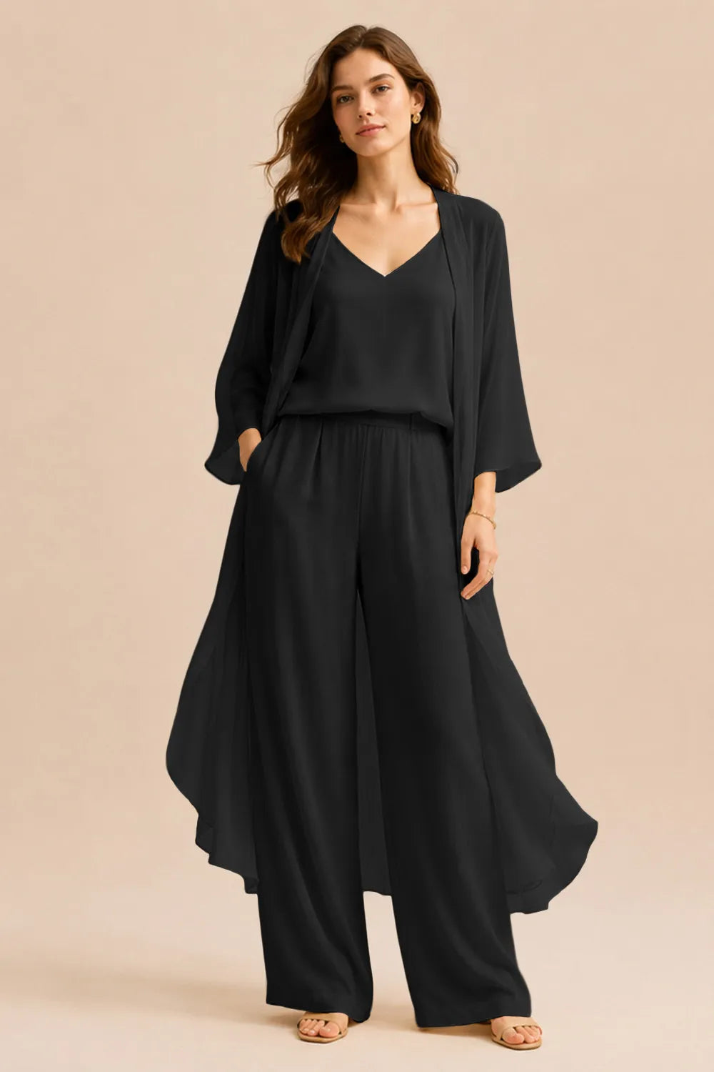 Refined Camisole and Jacket Trouser Set