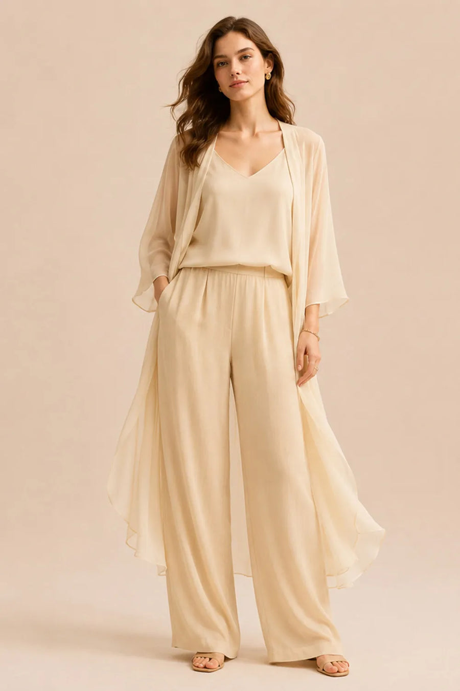 Refined Camisole and Jacket Trouser Set