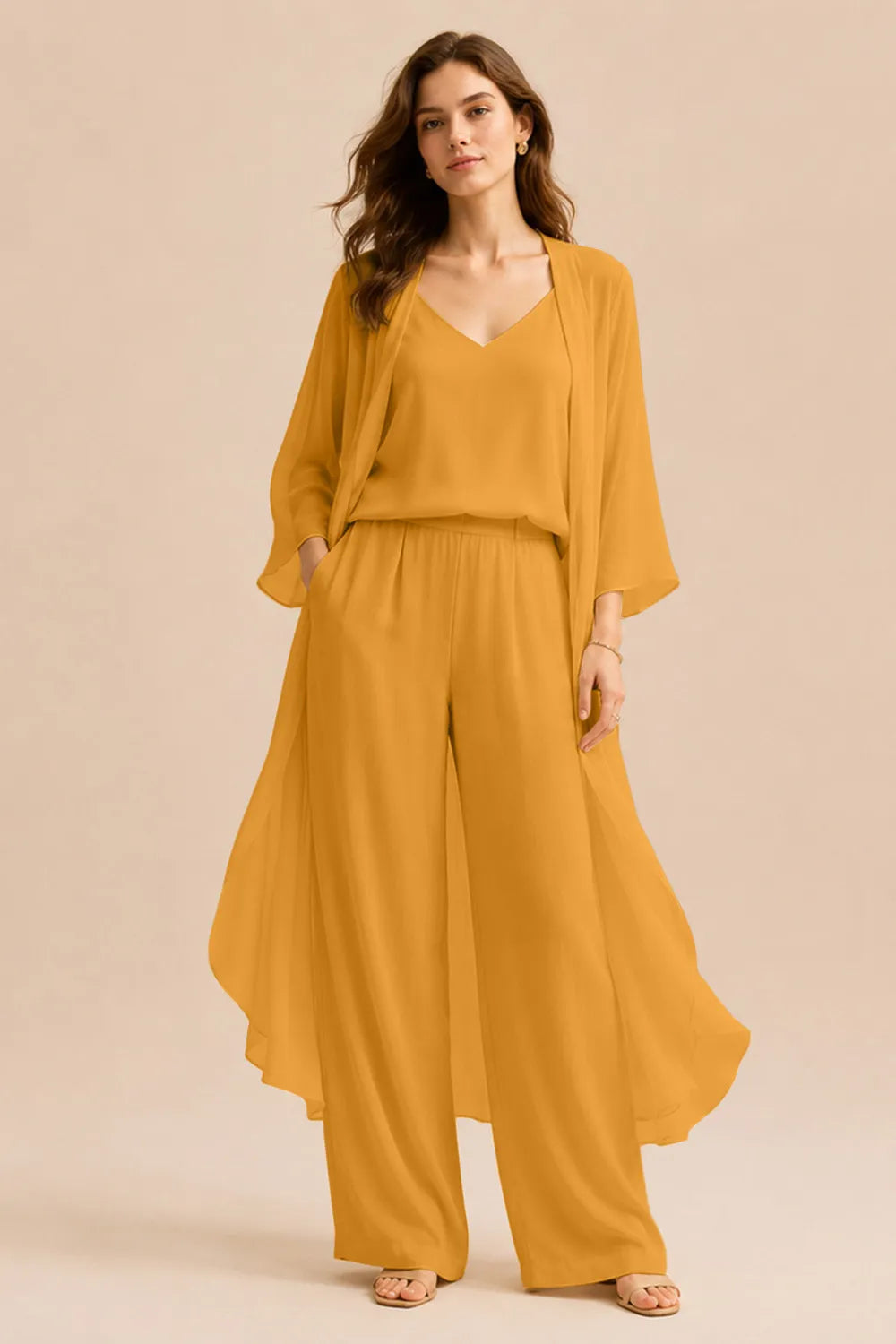Refined Camisole and Jacket Trouser Set