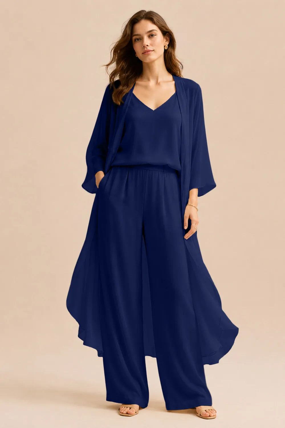 Refined Camisole and Jacket Trouser Set
