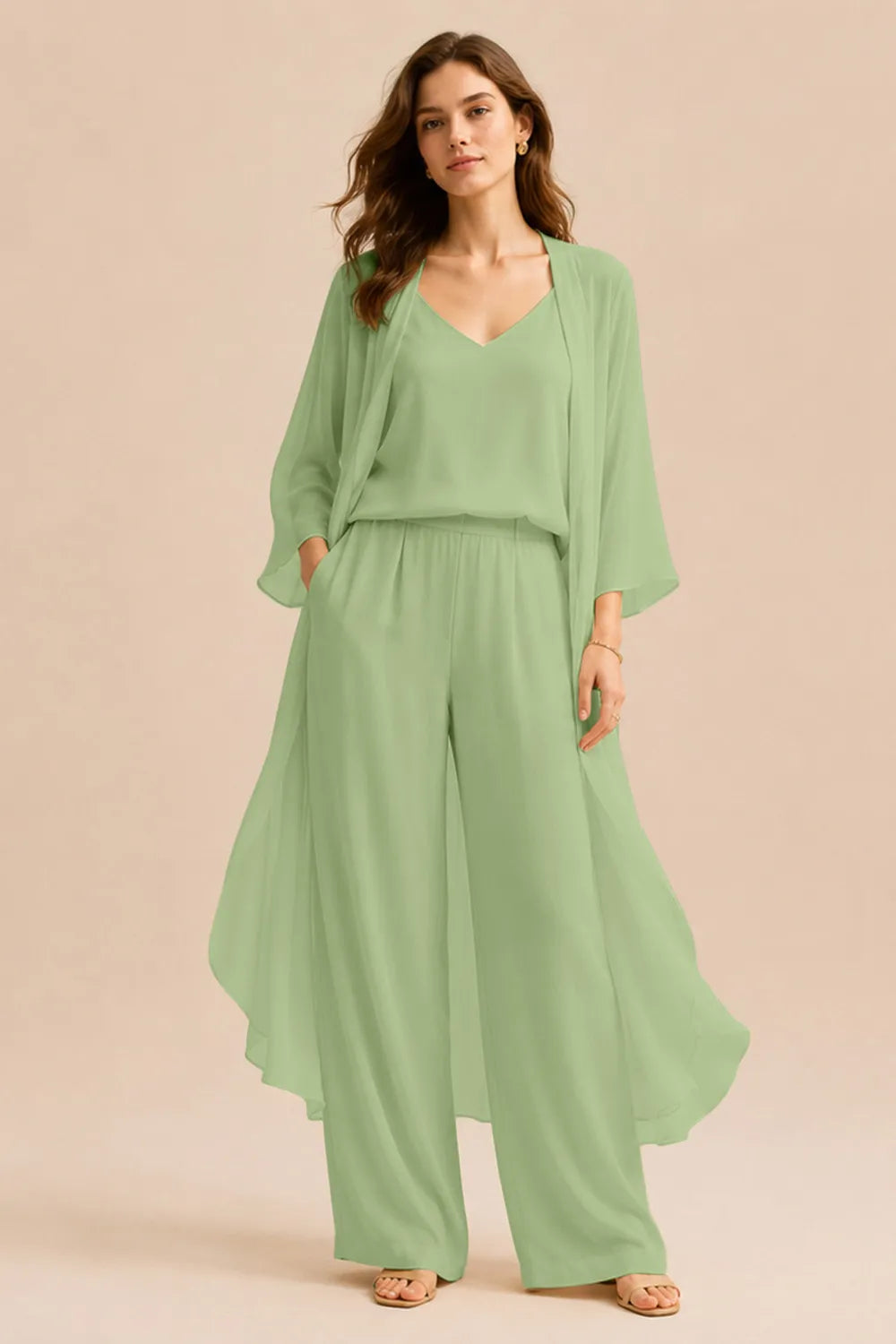 Refined Camisole and Jacket Trouser Set