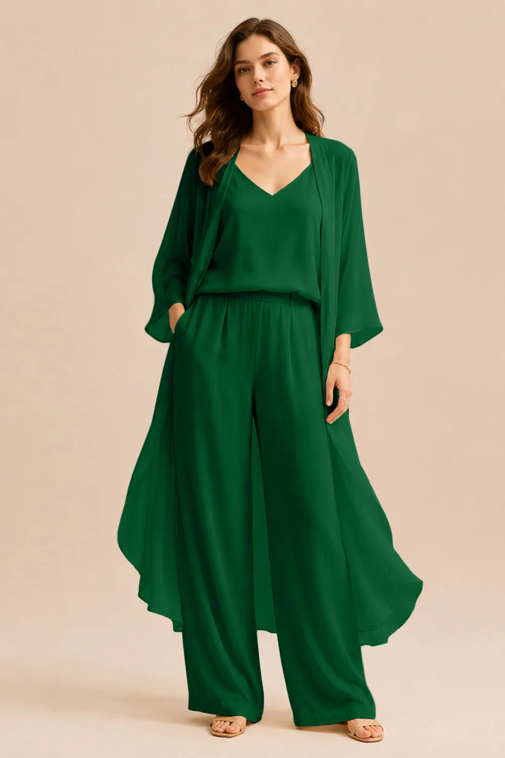 Refined Camisole and Jacket Trouser Set
