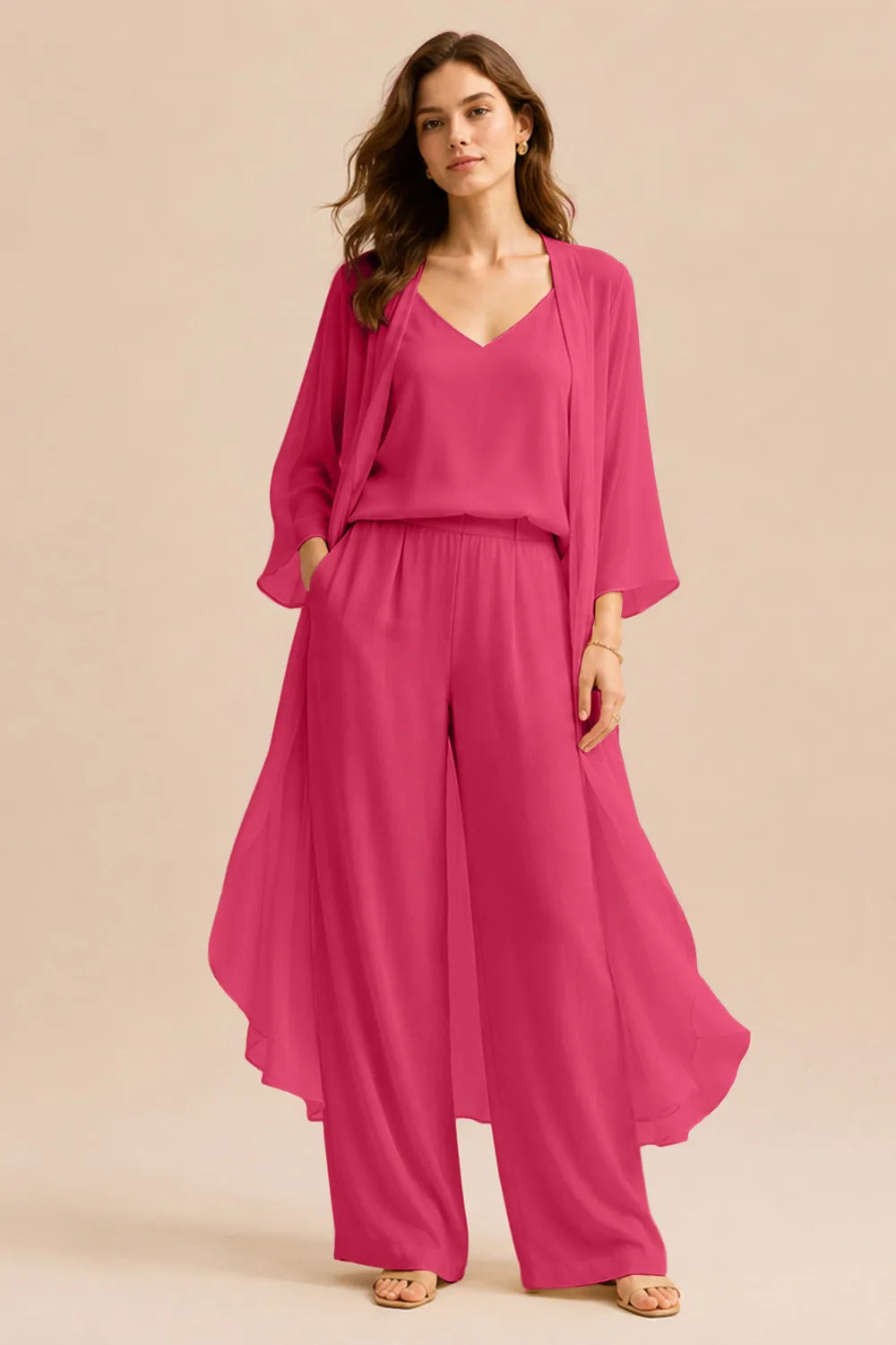 Refined Camisole and Jacket Trouser Set