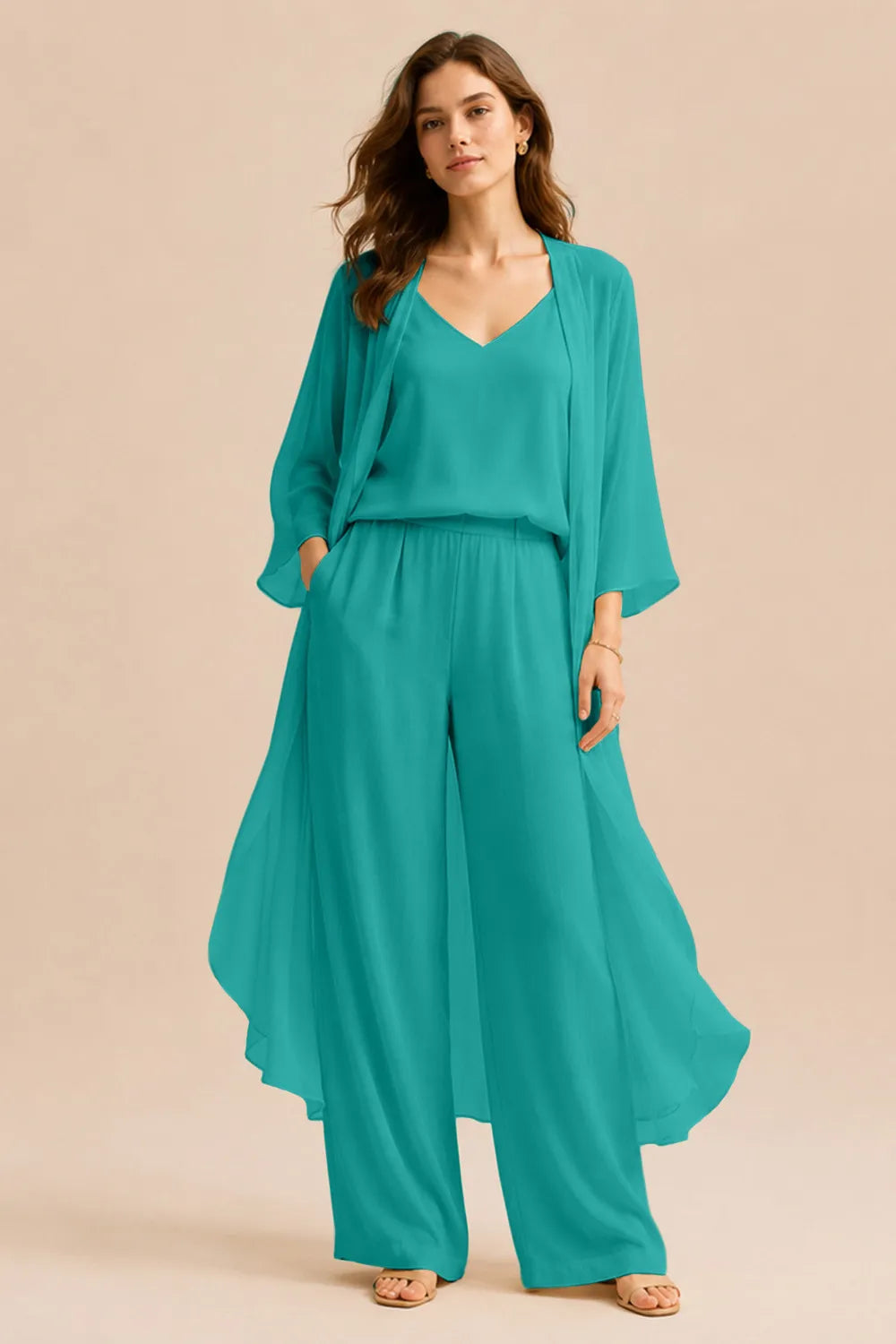 Refined Camisole and Jacket Trouser Set