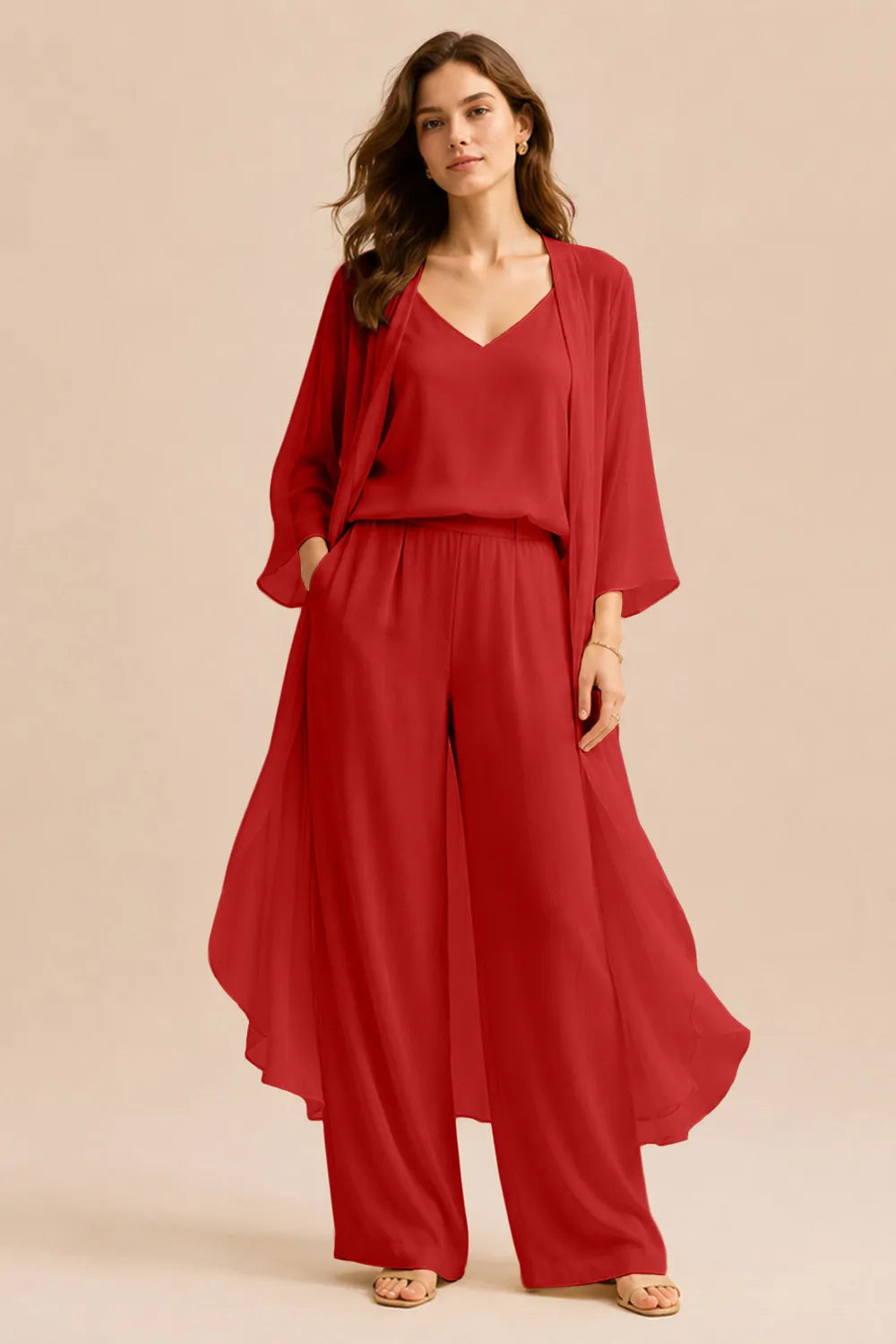 Refined Camisole and Jacket Trouser Set