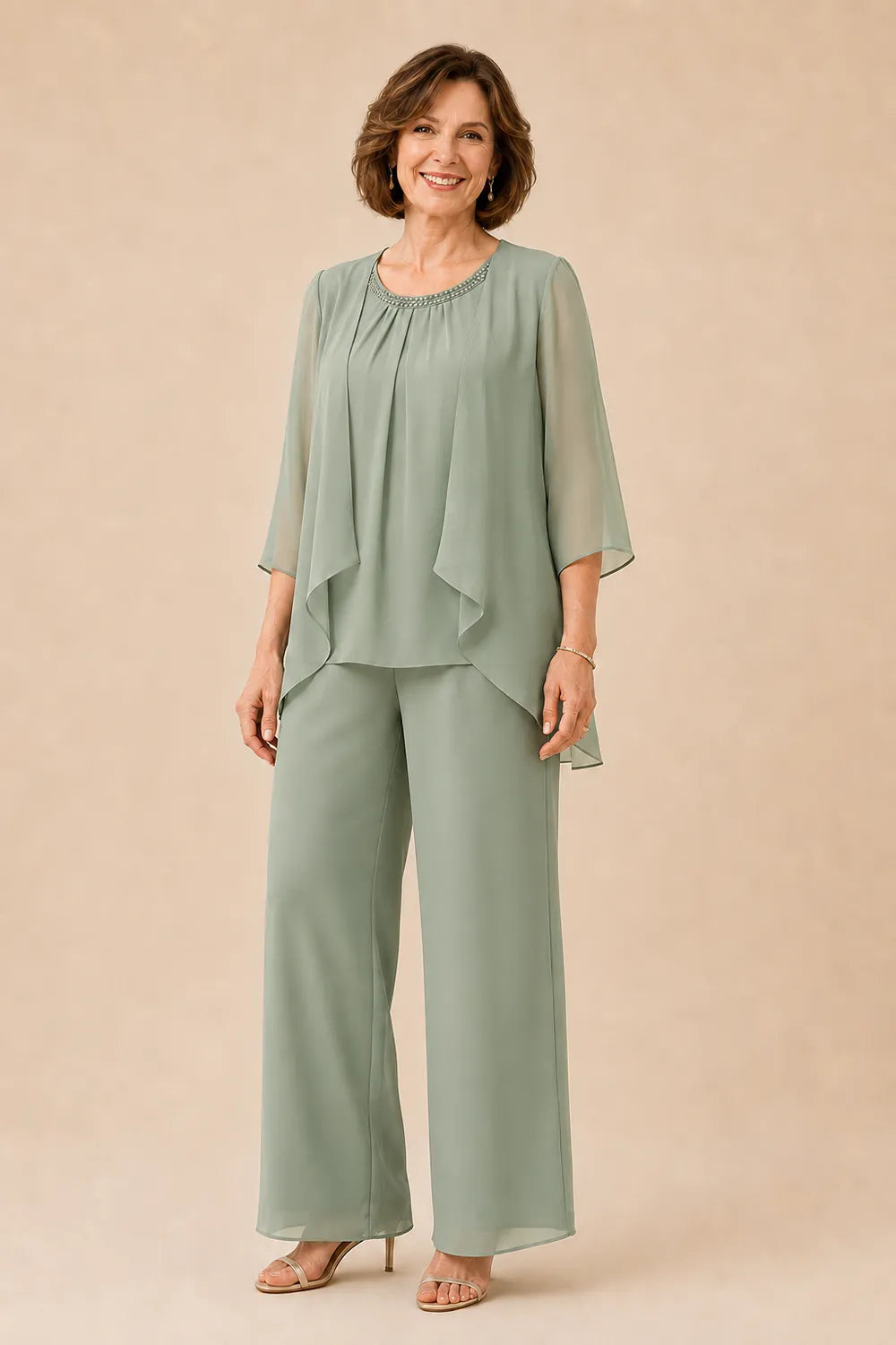 Mother of the Bride Overlay Trouser Suit