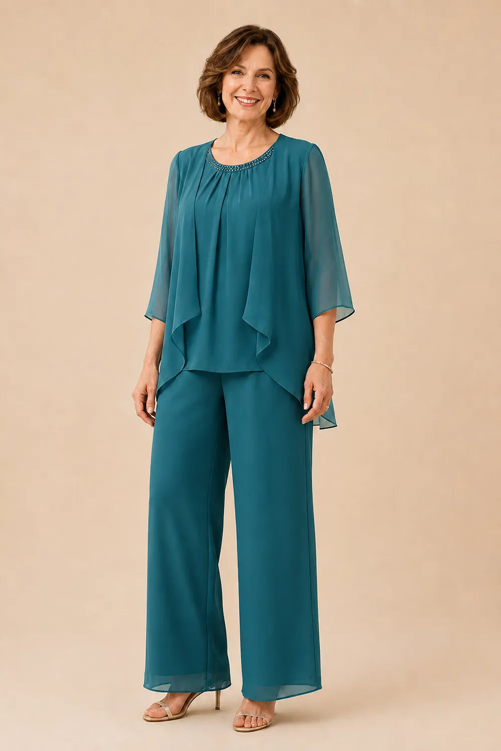 Mother of the Bride Overlay Trouser Suit