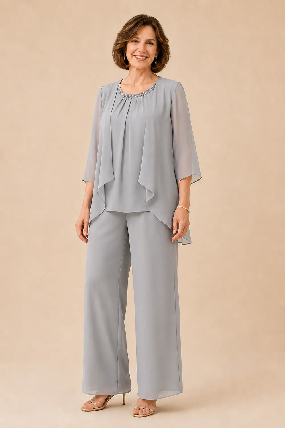 Mother of the Bride Overlay Trouser Suit
