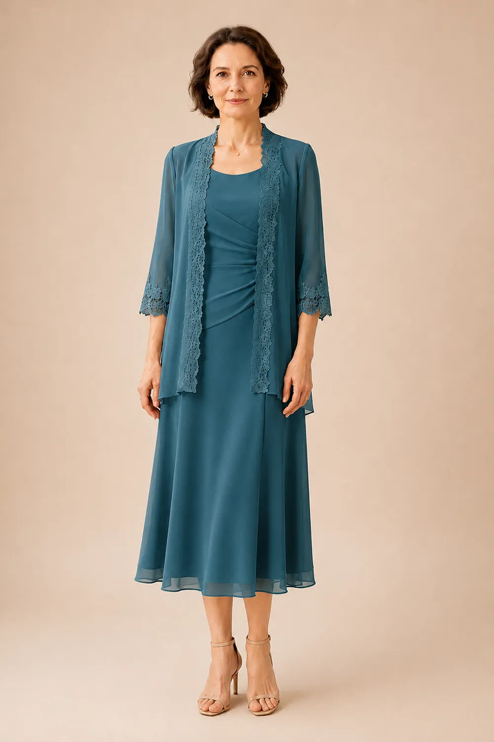 Mother of the Bride Midi Dress with Jacket