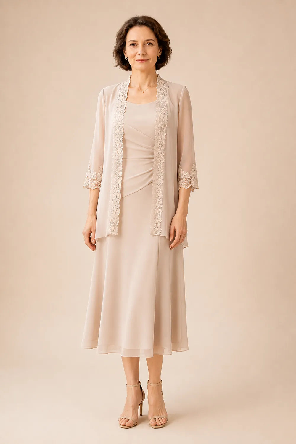 Mother of the Bride Midi Dress with Jacket
