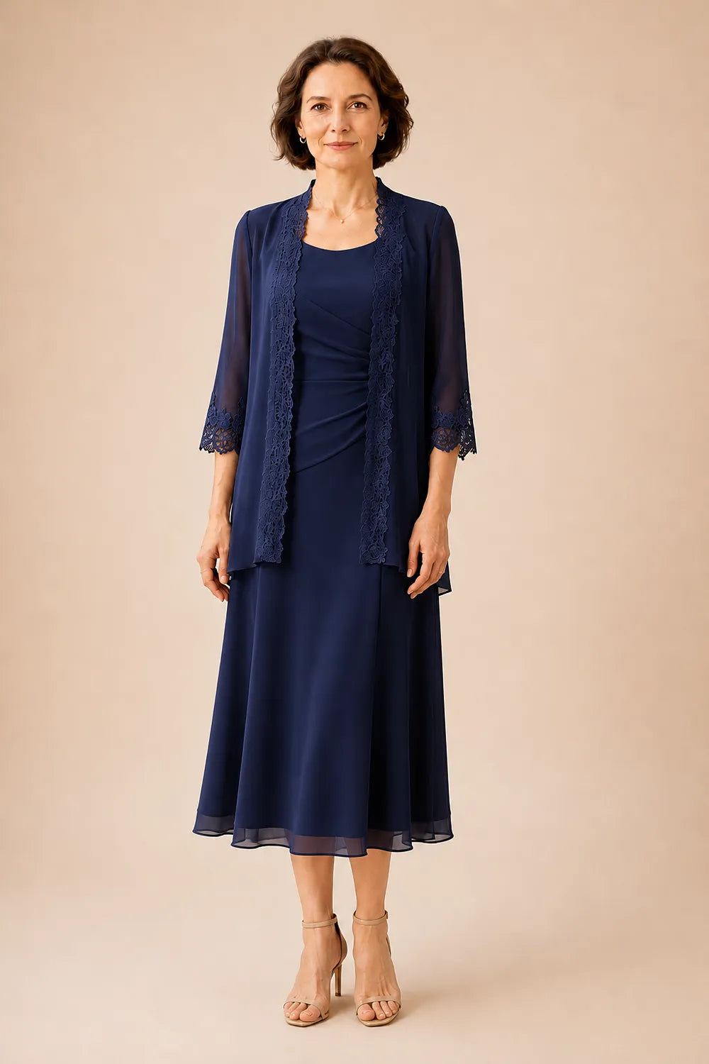 Mother of the Bride Midi Dress with Jacket