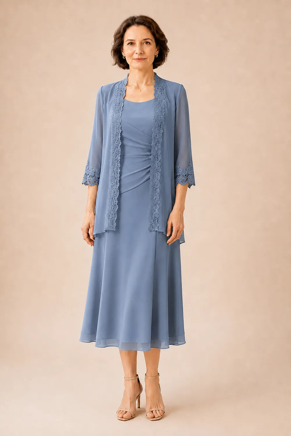 Mother of the Bride Midi Dress with Jacket