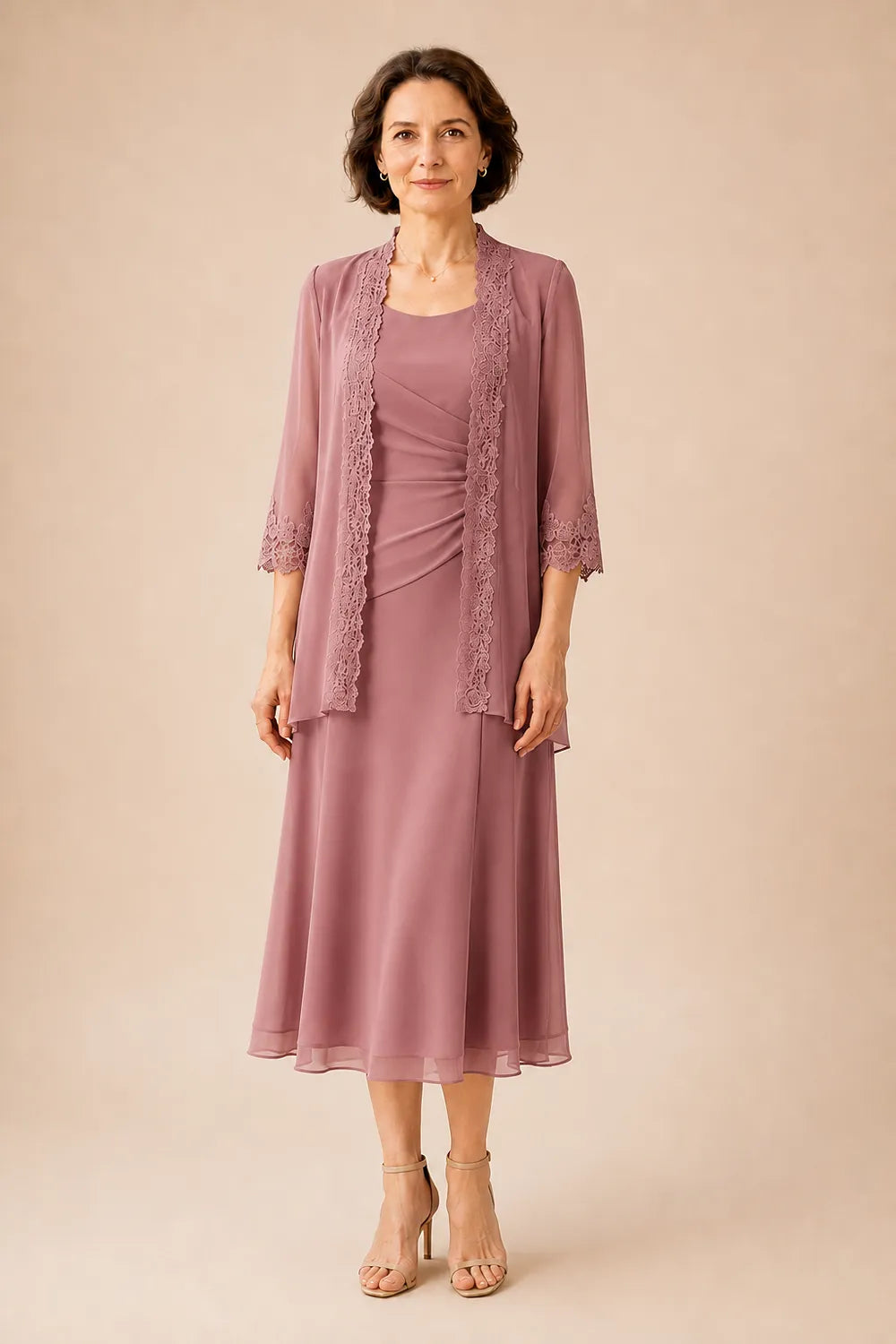 Mother of the Bride Midi Dress with Jacket