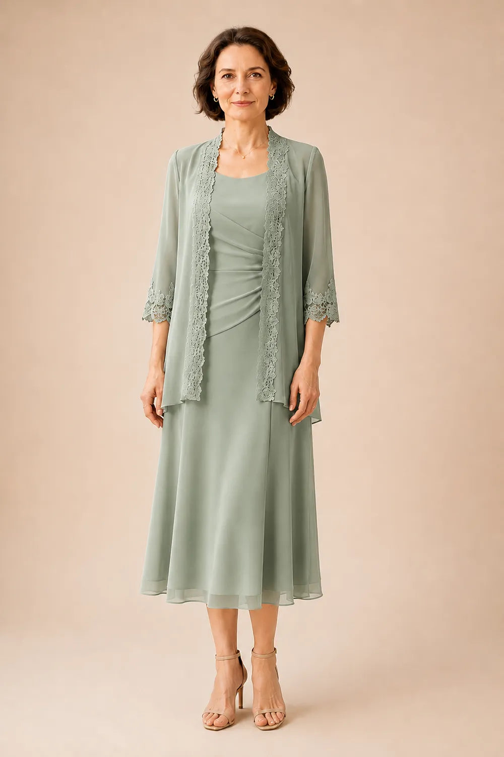 Mother of the Bride Midi Dress with Jacket
